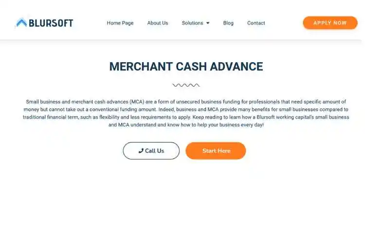 Merchant cash advance Blursoft