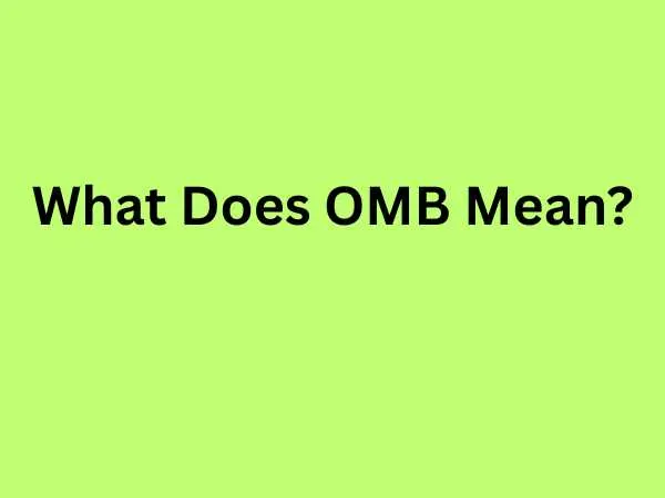 What Does OMB Mean