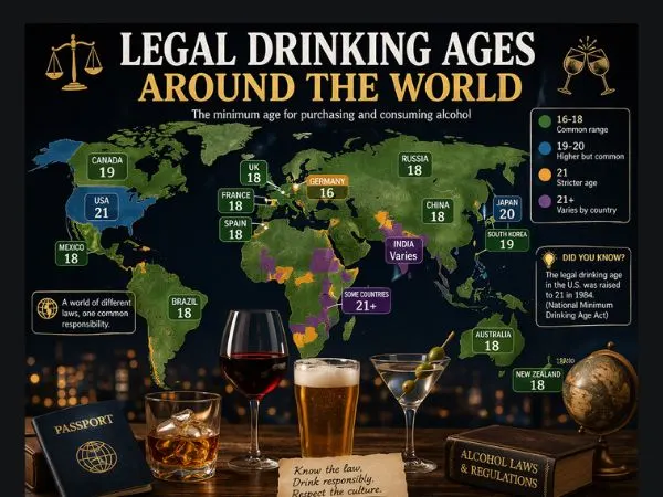 Legal Drinking Ages Around the World